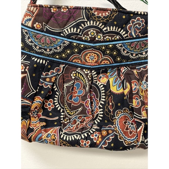 Vera Bradley Hannah Kensington Small Hand Bag Brown Paisley Retired NWT - Picture 6 of 10
